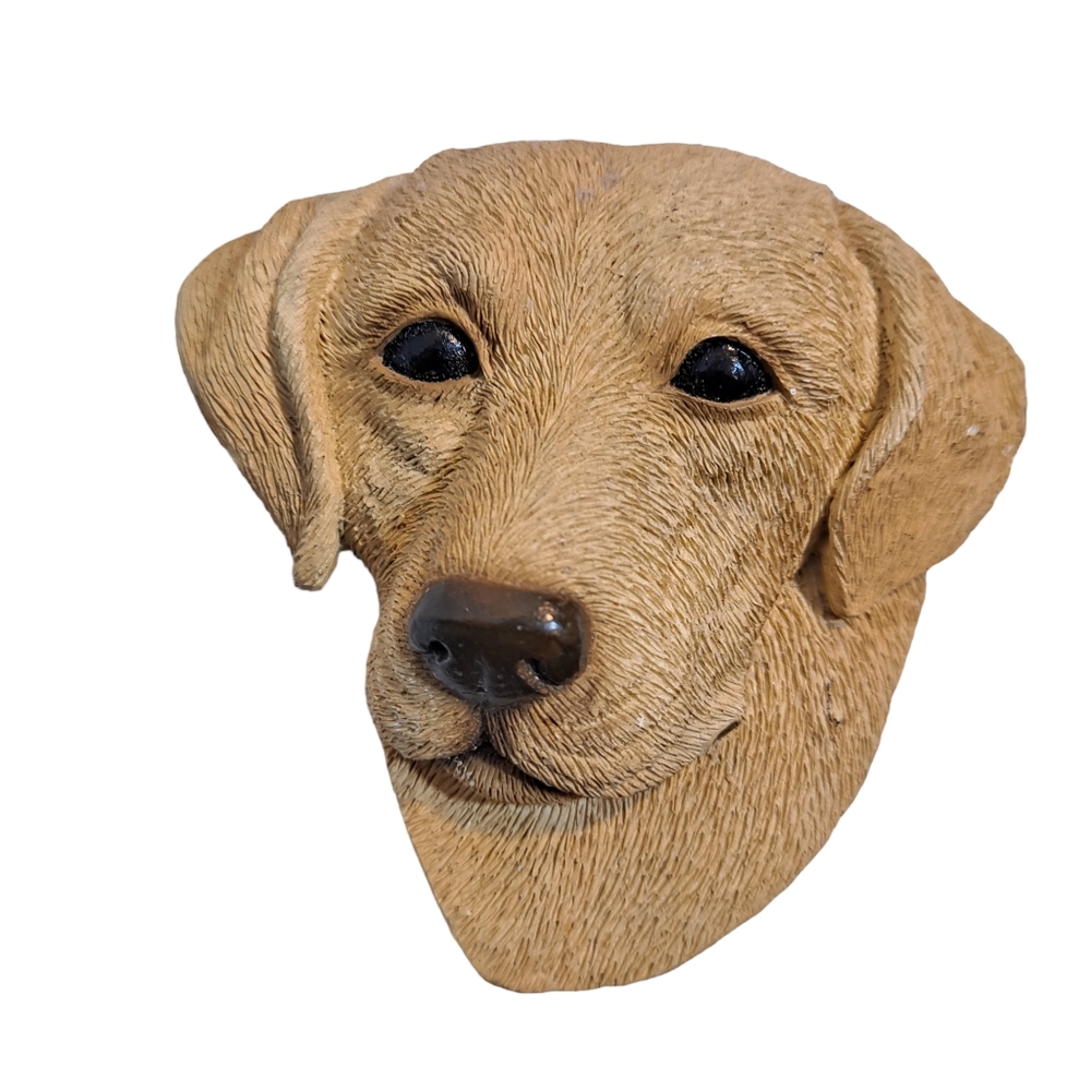 Vintage Living Stone Yellow Lab Refrigerator Magnet 3 1/4"